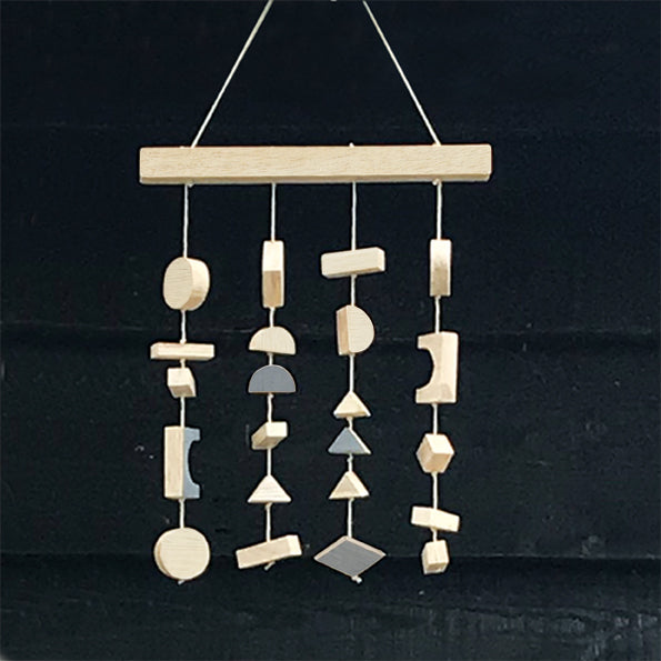 Mobile - Abstract wooden shapes