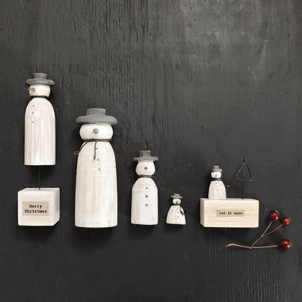 Wooden snowman - Small