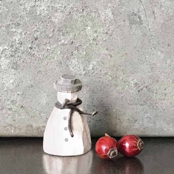 Schneemann aus Holz - Tiny