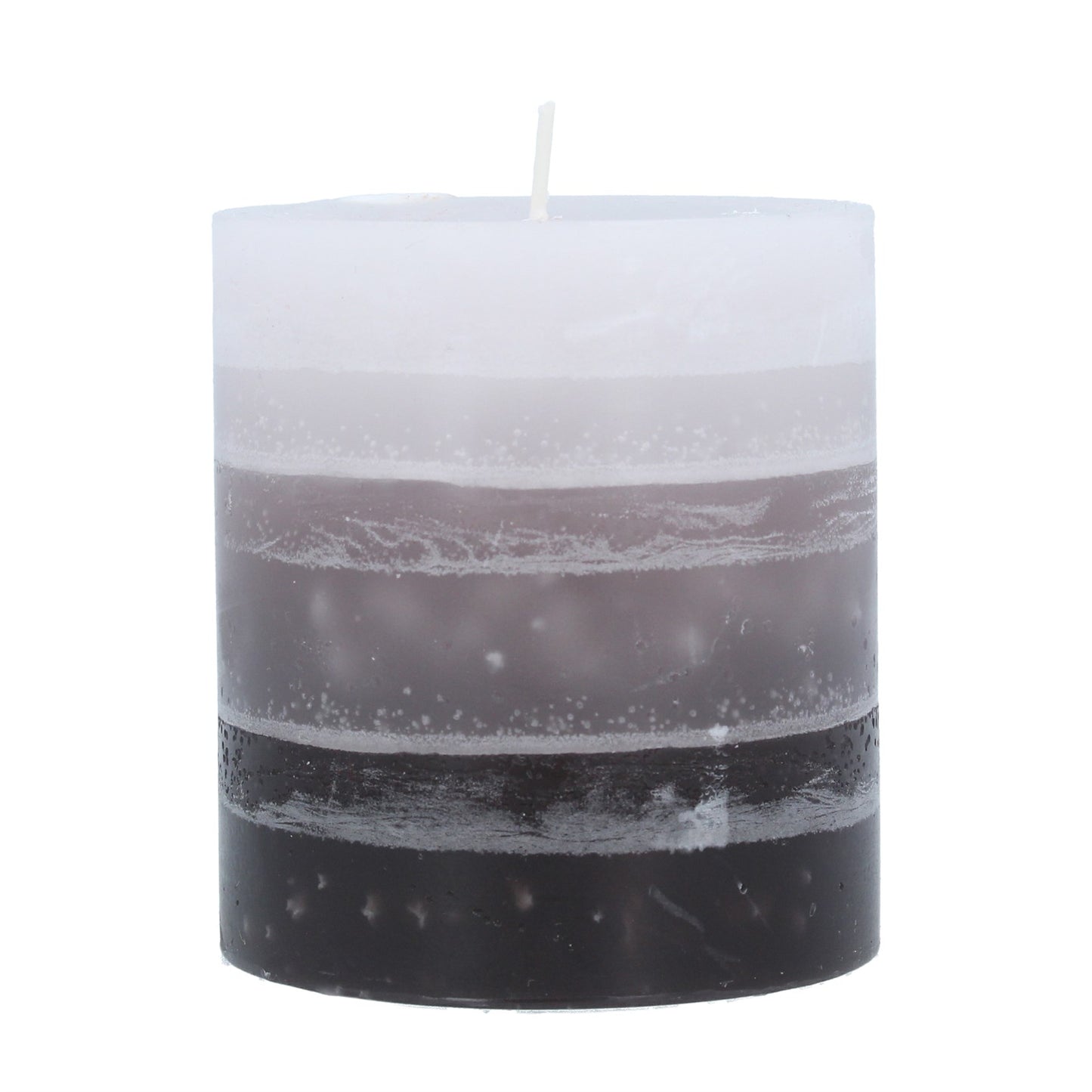 Pillar Candle 10cm - Monochrome Stripe