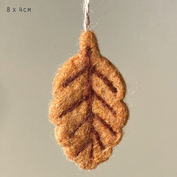 Felted autumn leaf hanger-Beech