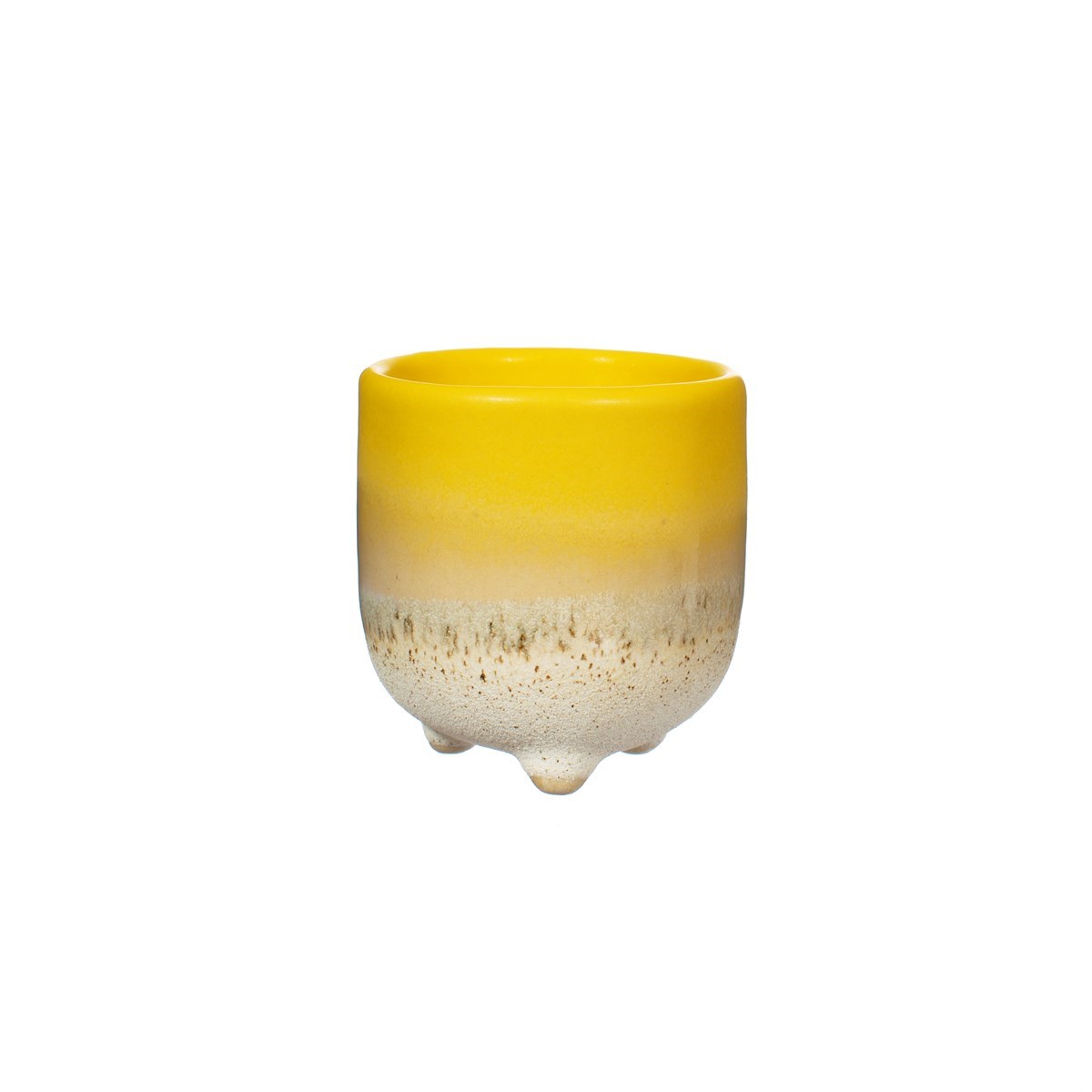 Eierbecher mit Mojave-Glasur und gelber Glasur
