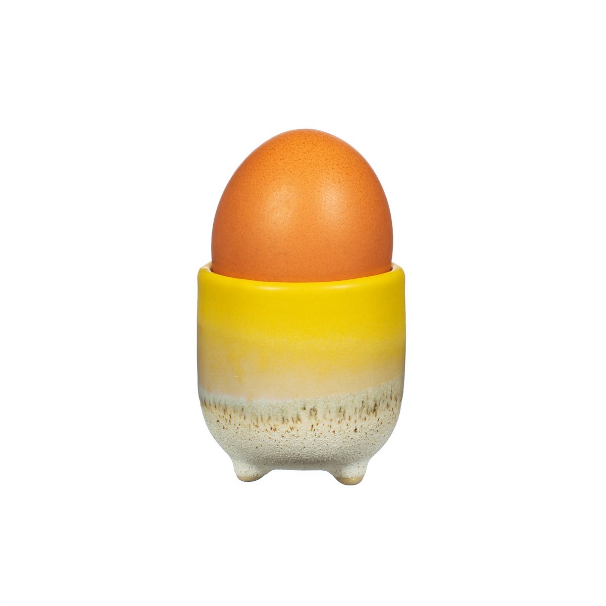 Eierbecher mit Mojave-Glasur und gelber Glasur