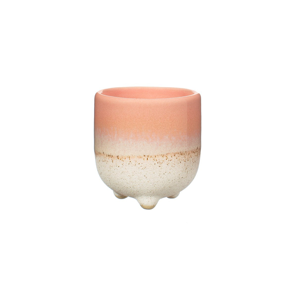 Eierbecher mit Mojave-Glasur und rosa Glasur