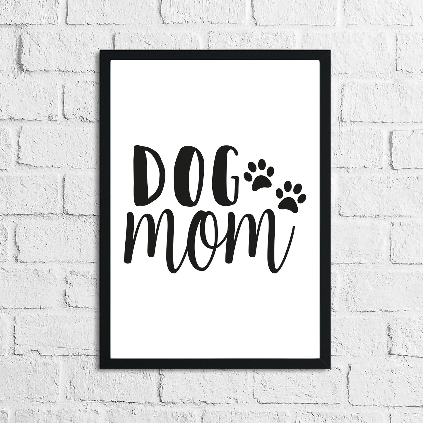 Mothers Day Dog Mum Mom Animal Lover Simple House Wall Decor Print-0