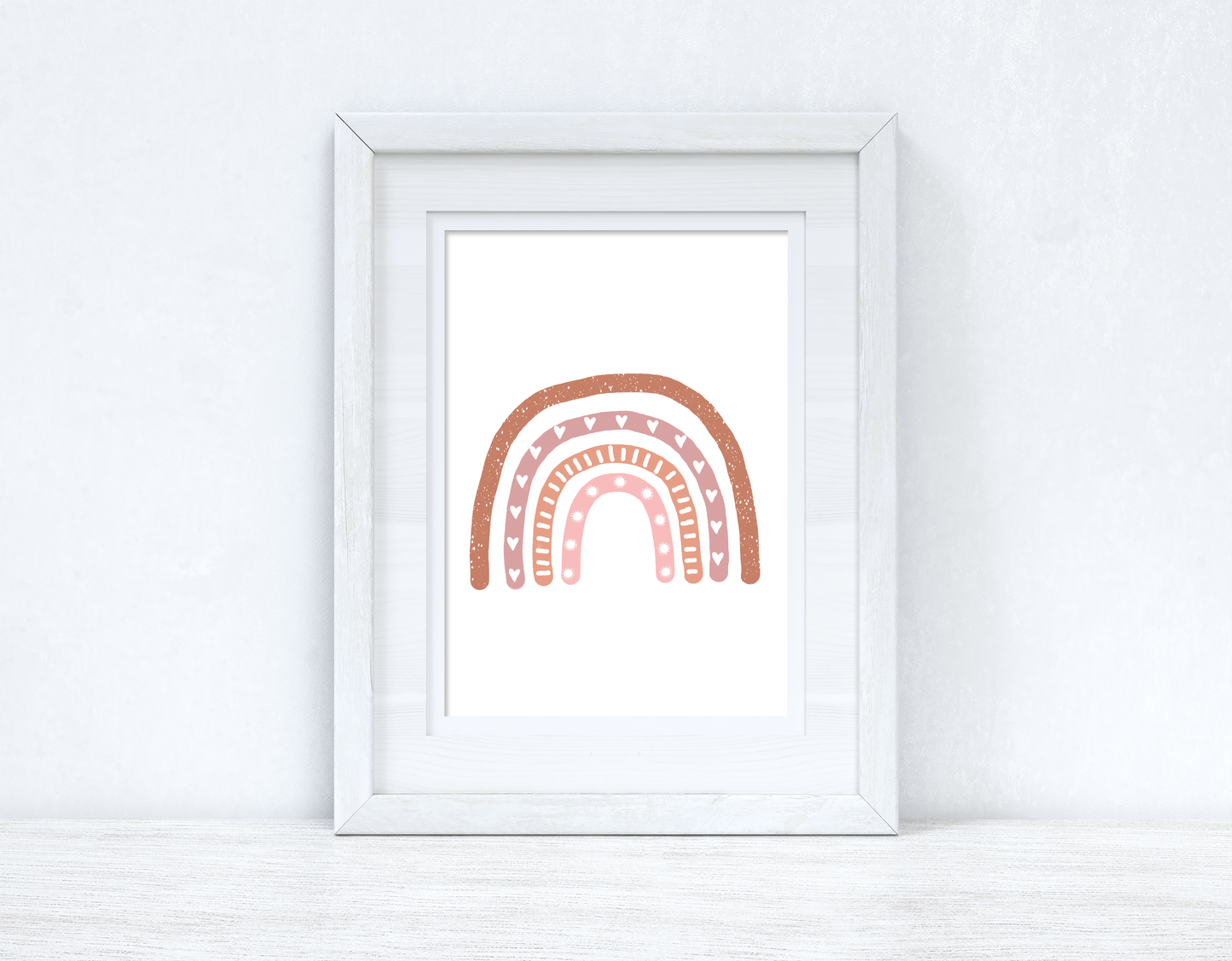 Earthy Rainbow Boho Children's Room Wall Bedroom Decor Print-0