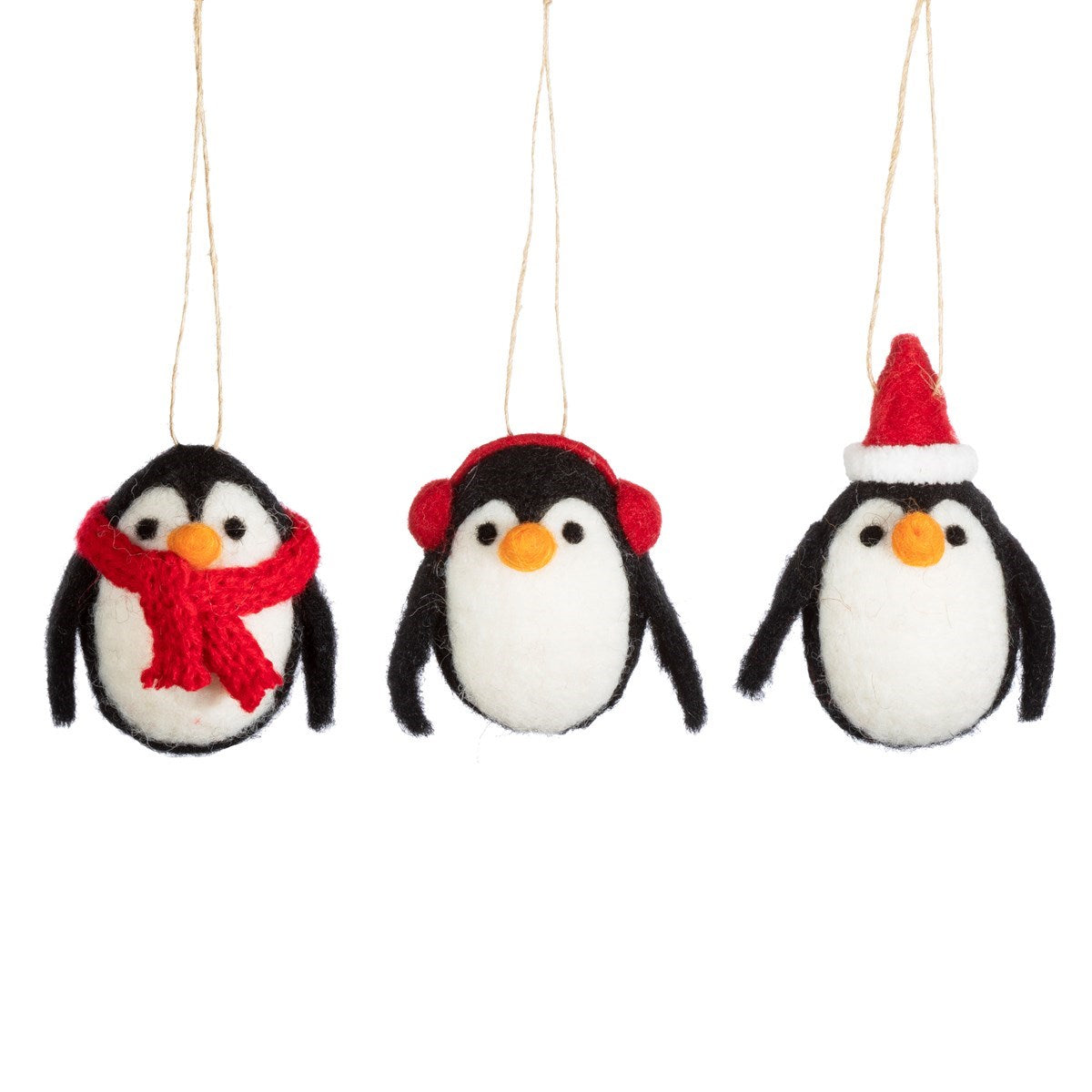 Pinguin-Filzdekoration - 3er-Set