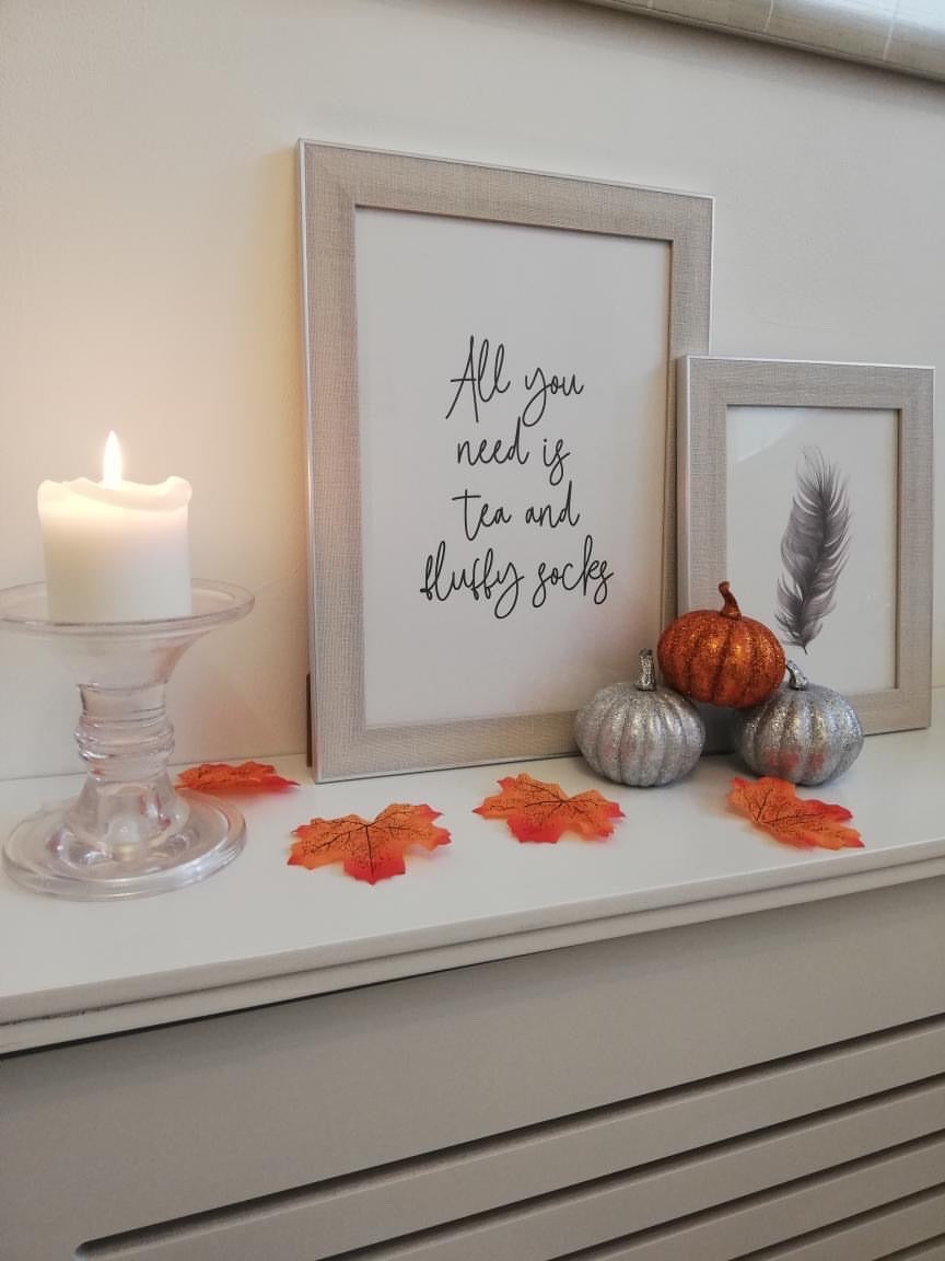 All You Need Is Tea Autumn Seasonal Kitchen Wall Home Decor Print-2