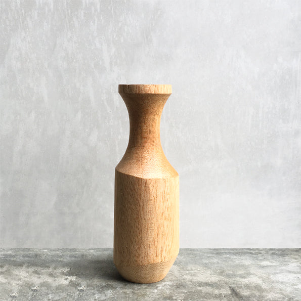 Round wood vase - Small