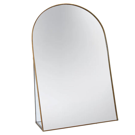 Metal Tabletop Mirror 26cm - Gold, Lrg