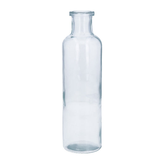 Glass Vase 22cm - Clear Slim Bottle