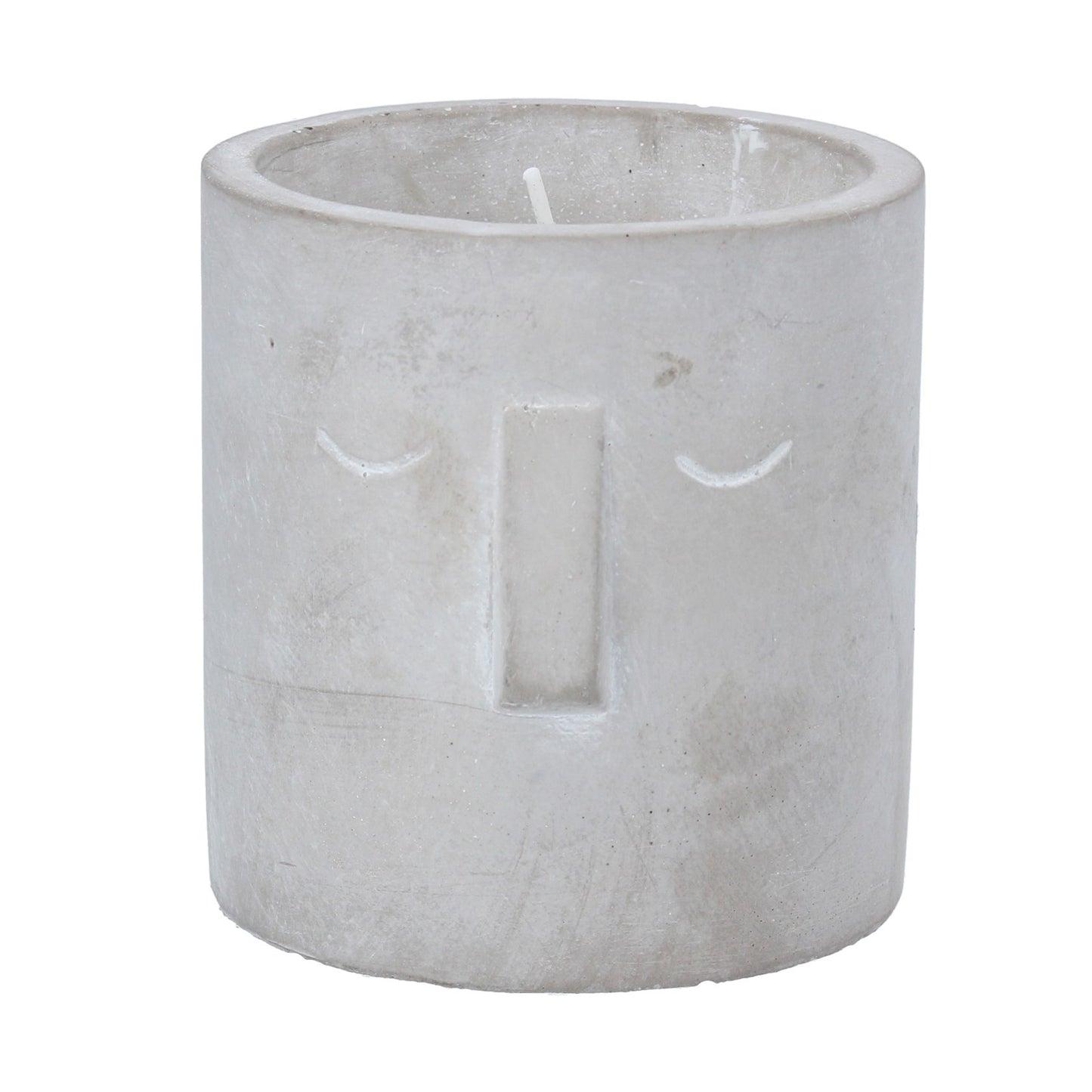 Mini Citronella Candle 9.5cm - Grey Face