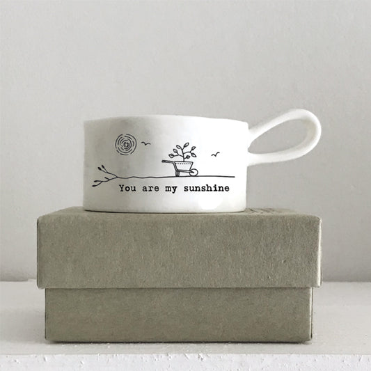 Handled tea light holder - You are my sunshine