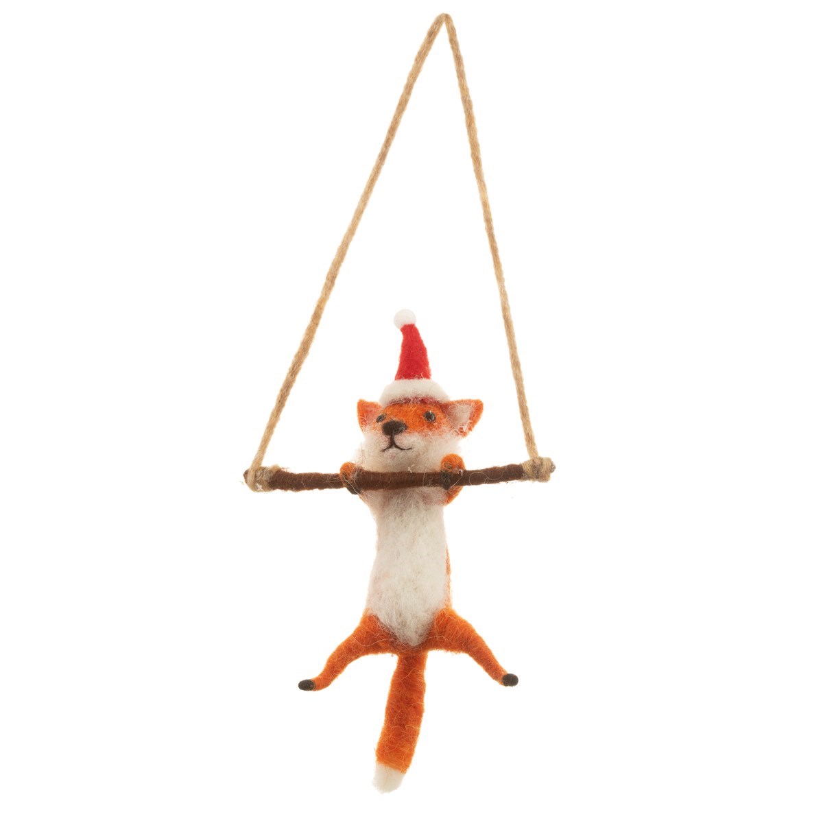 Festive Fox Felt Hanging Decoration