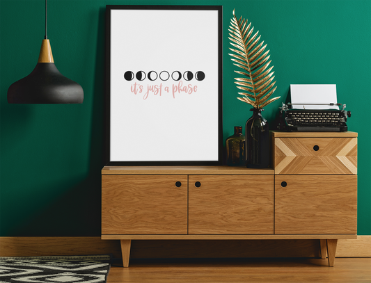 It's Just a Phase 2022 Boho Hippie Simple Home Wall Decor Print-0