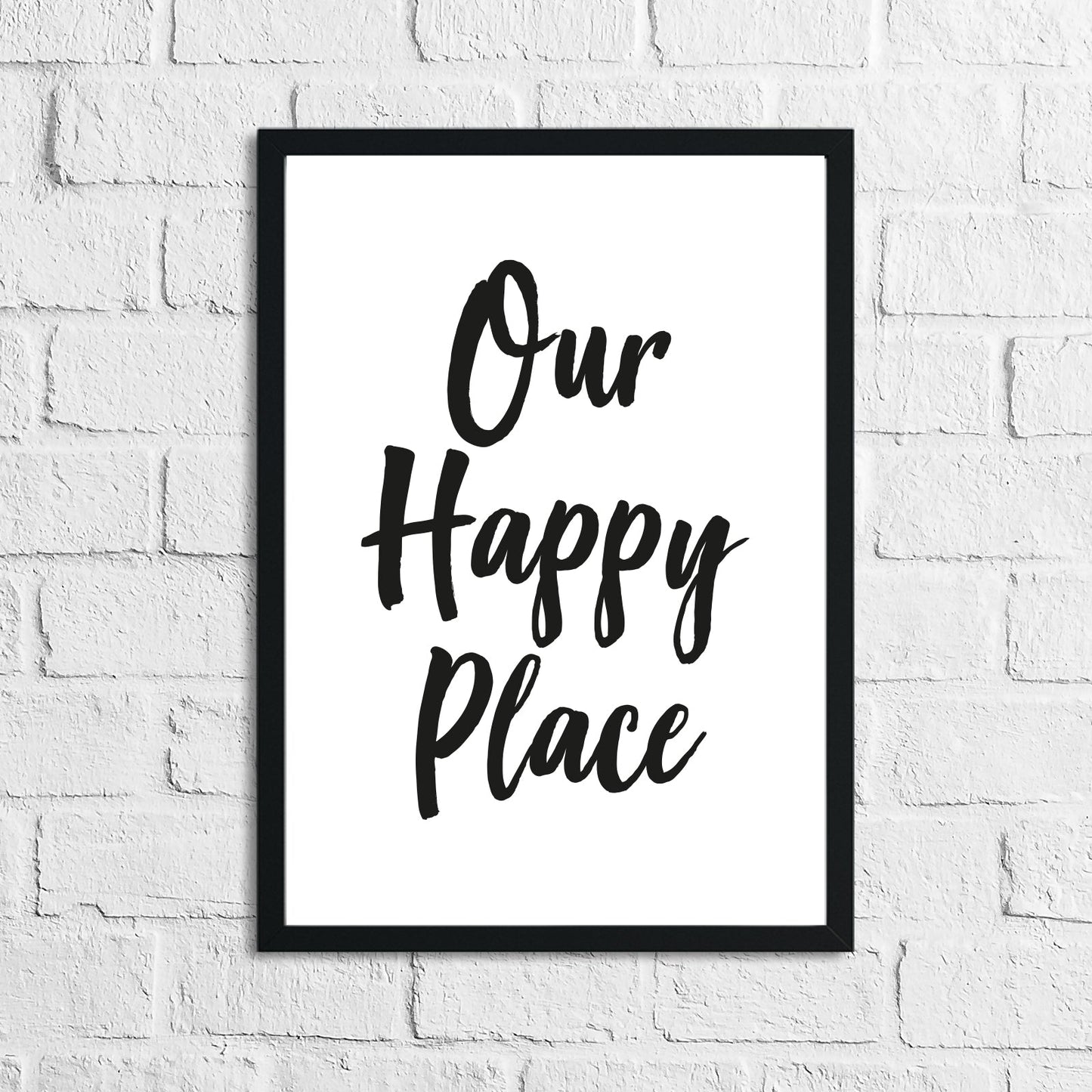 Our Happy Place Wall Home Decor Quote Print-0