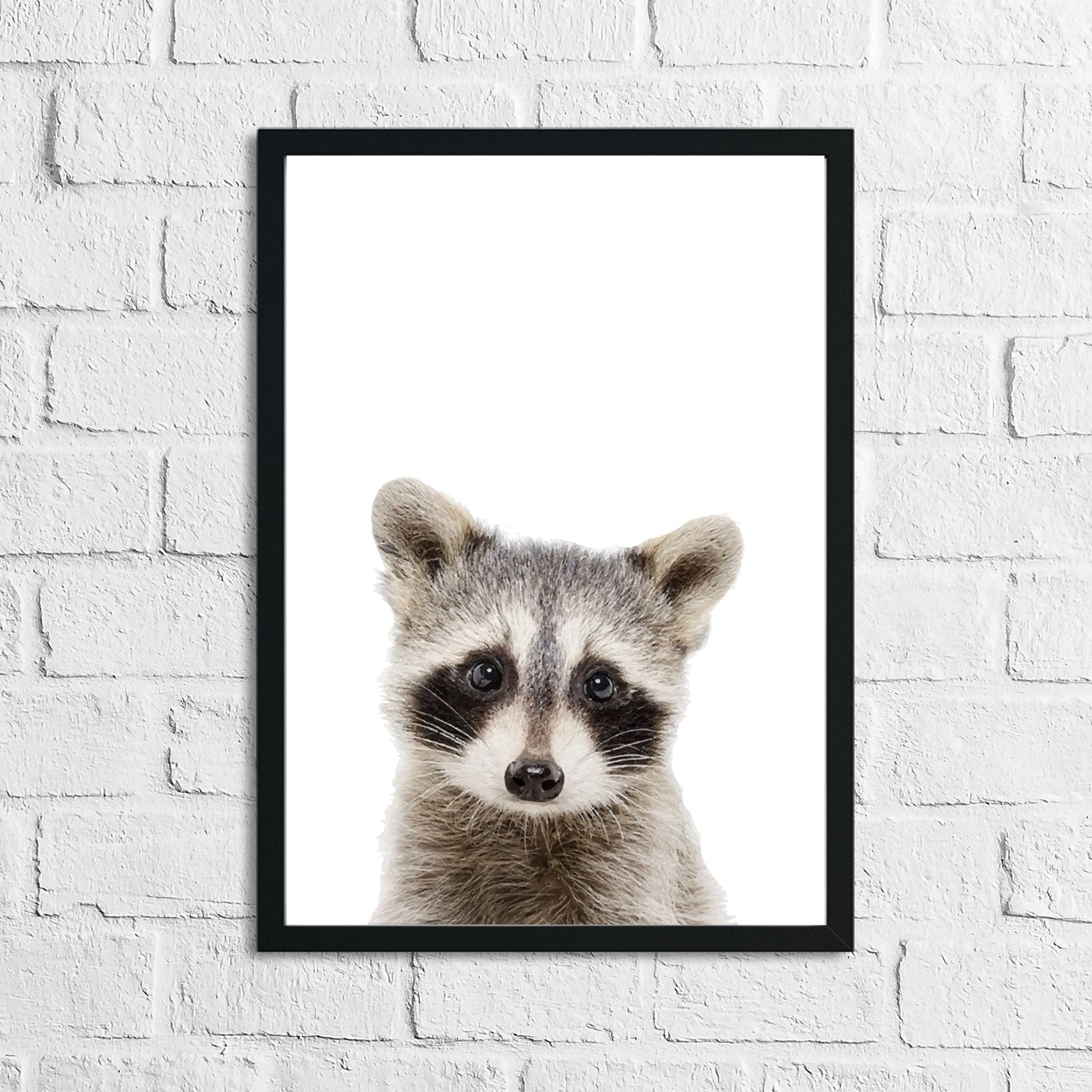 Raccoon Animal Woodlands Nursery Children's Room Wall Decor Print-0