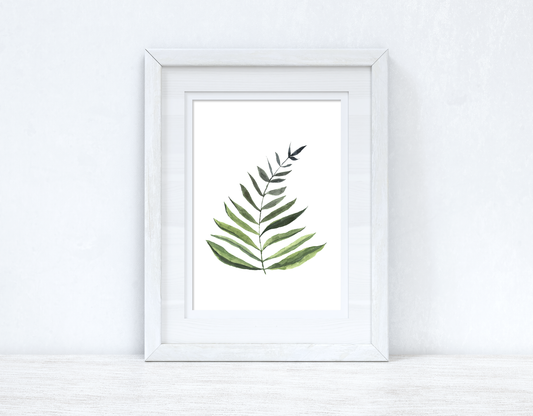 Watercolour Greenery Leaf 1 Bedroom Home Kitchen Living Room Wall Decor Print-0