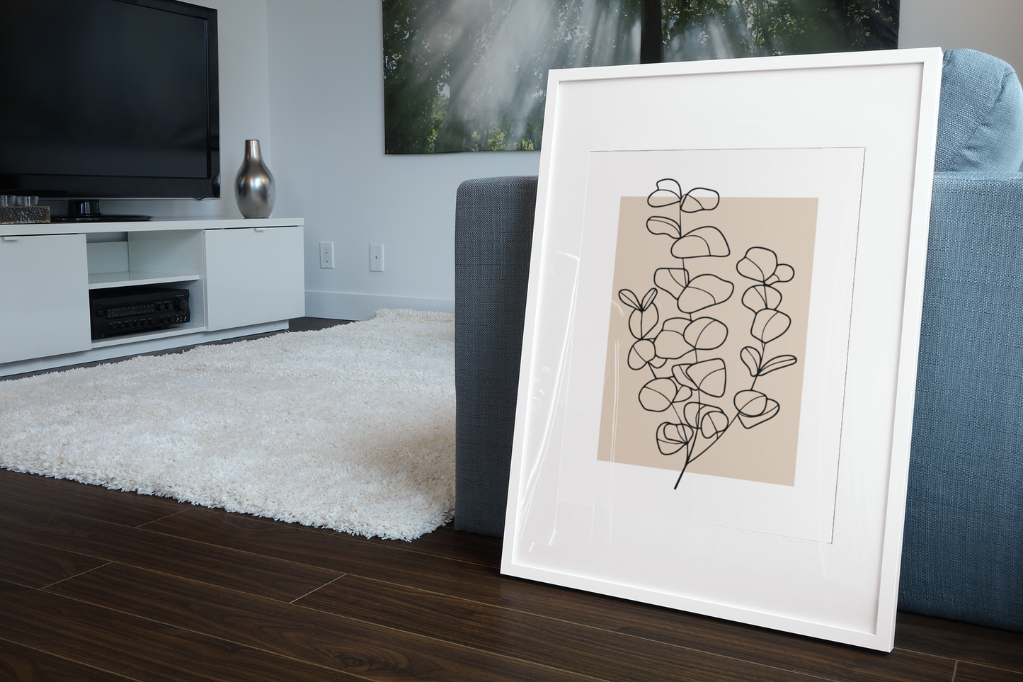 Neutral Botanical Eucalyptus Line Art Set Of 3 Or Single Home Wall Decor Prints - Neutral Wall Art - Prints - Line Art - Beige Decor-2