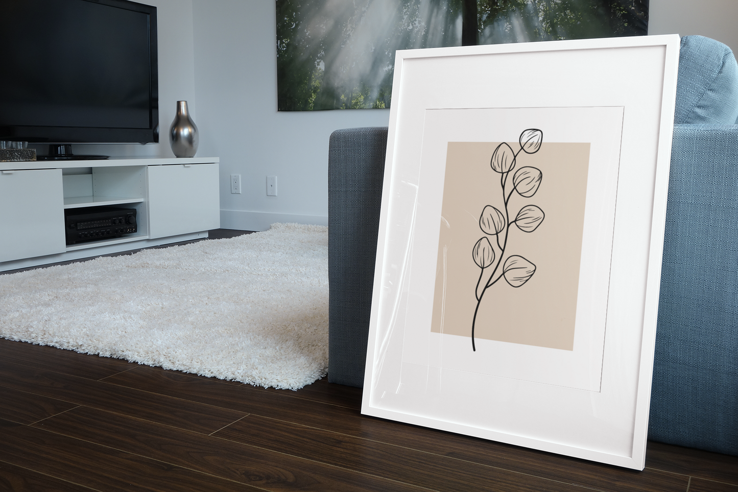 Neutral Botanical Eucalyptus Line Art Set Of 3 Or Single Home Wall Decor Prints - Neutral Wall Art - Prints - Line Art - Beige Decor-3