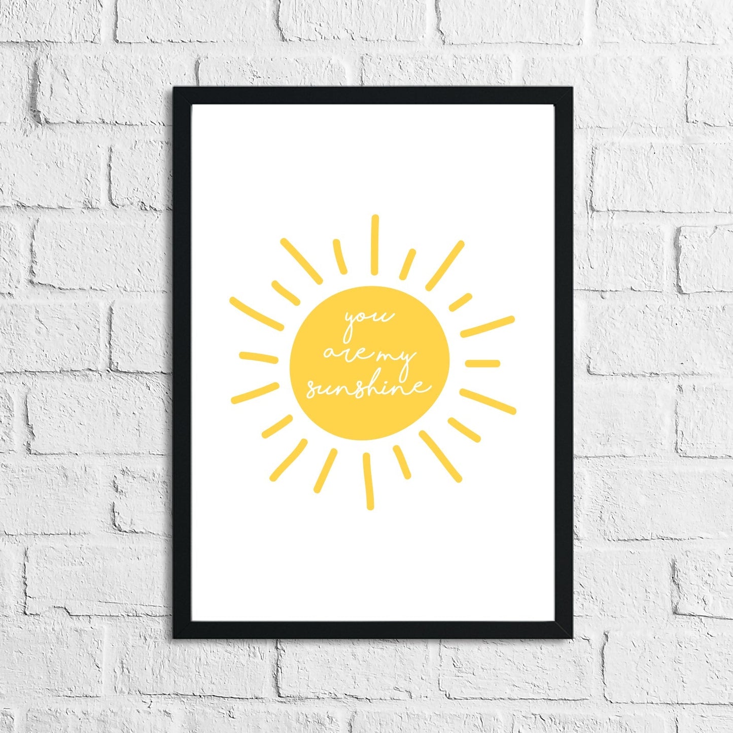 You Are My Sunshine Nursery Children's Room Wall Decor Print-0