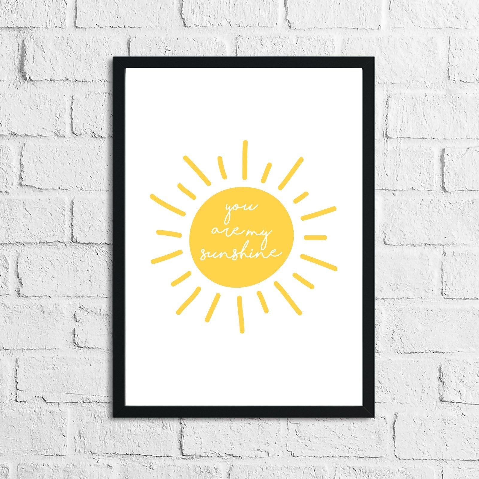 You Are My Sunshine Nursery Children's Room Wall Decor Print-0